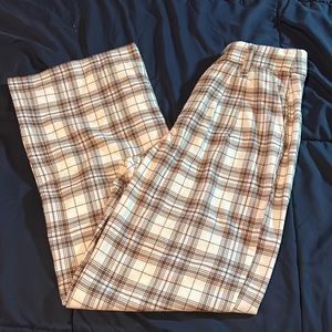 NWT ultra high plaid baggy pant